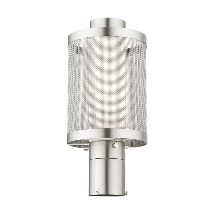 1 Light Brushed Nickel Post Top Light