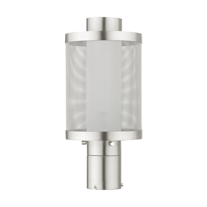 1 Light Brushed Nickel Post Top Light
