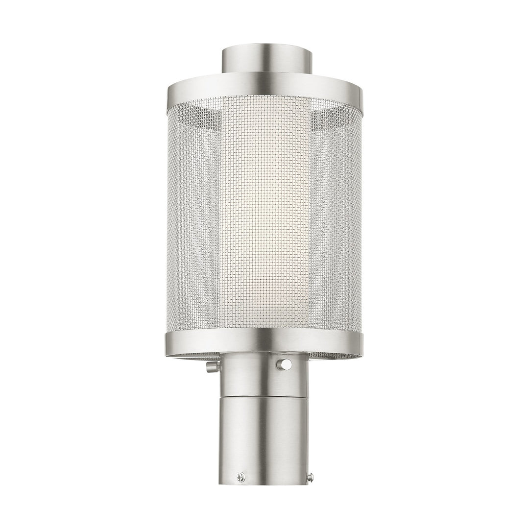 1 Light Brushed Nickel Post Top Light