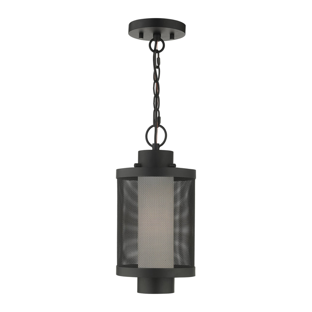 1 Light Textured Black Pendant by Livex Lighting