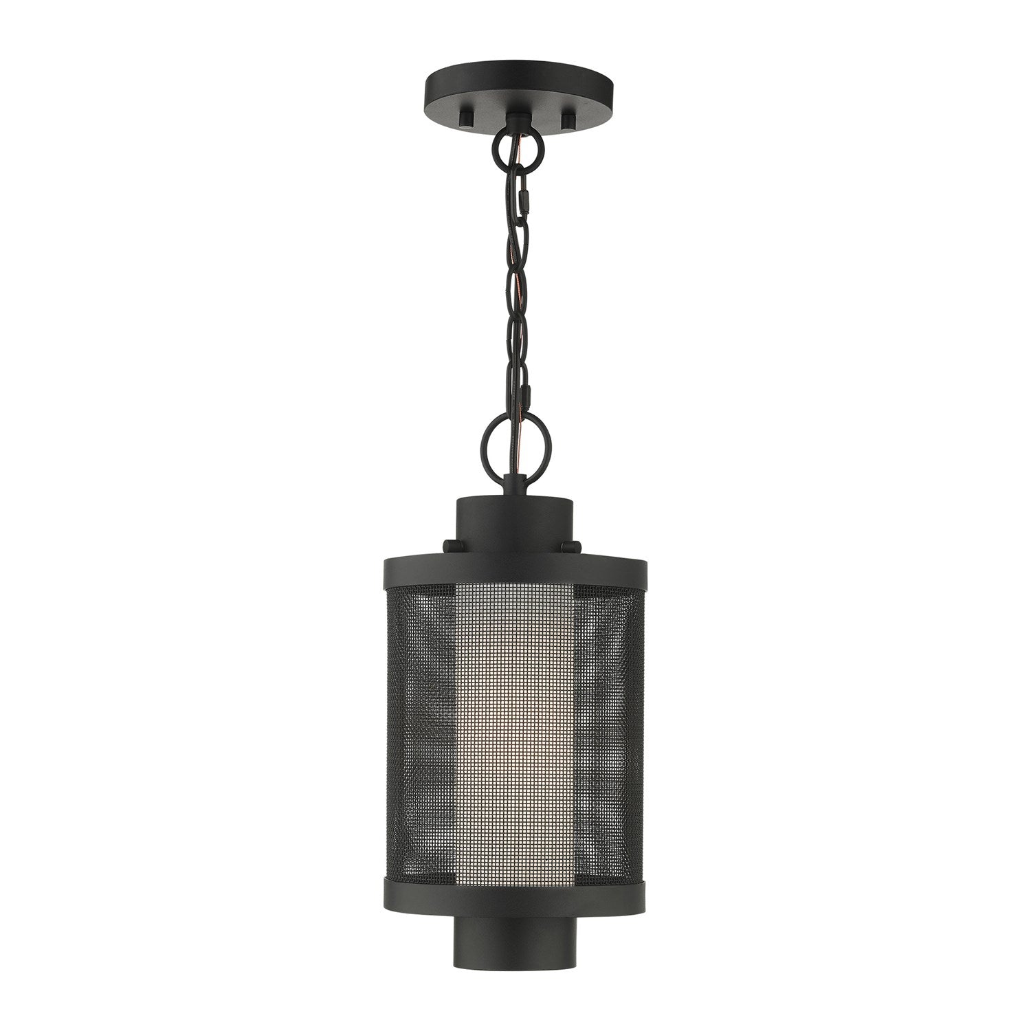 1 Light Textured Black Pendant by Livex Lighting