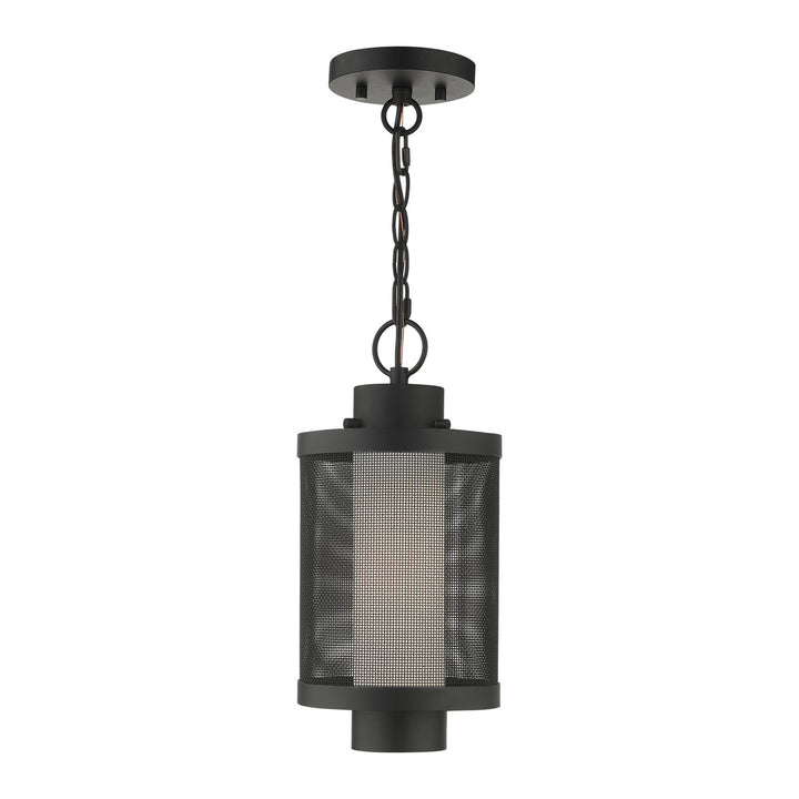 1 Light Textured Black Pendant by Livex Lighting