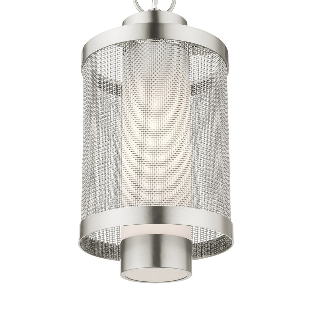 1 Light Brushed Nickel Pendant