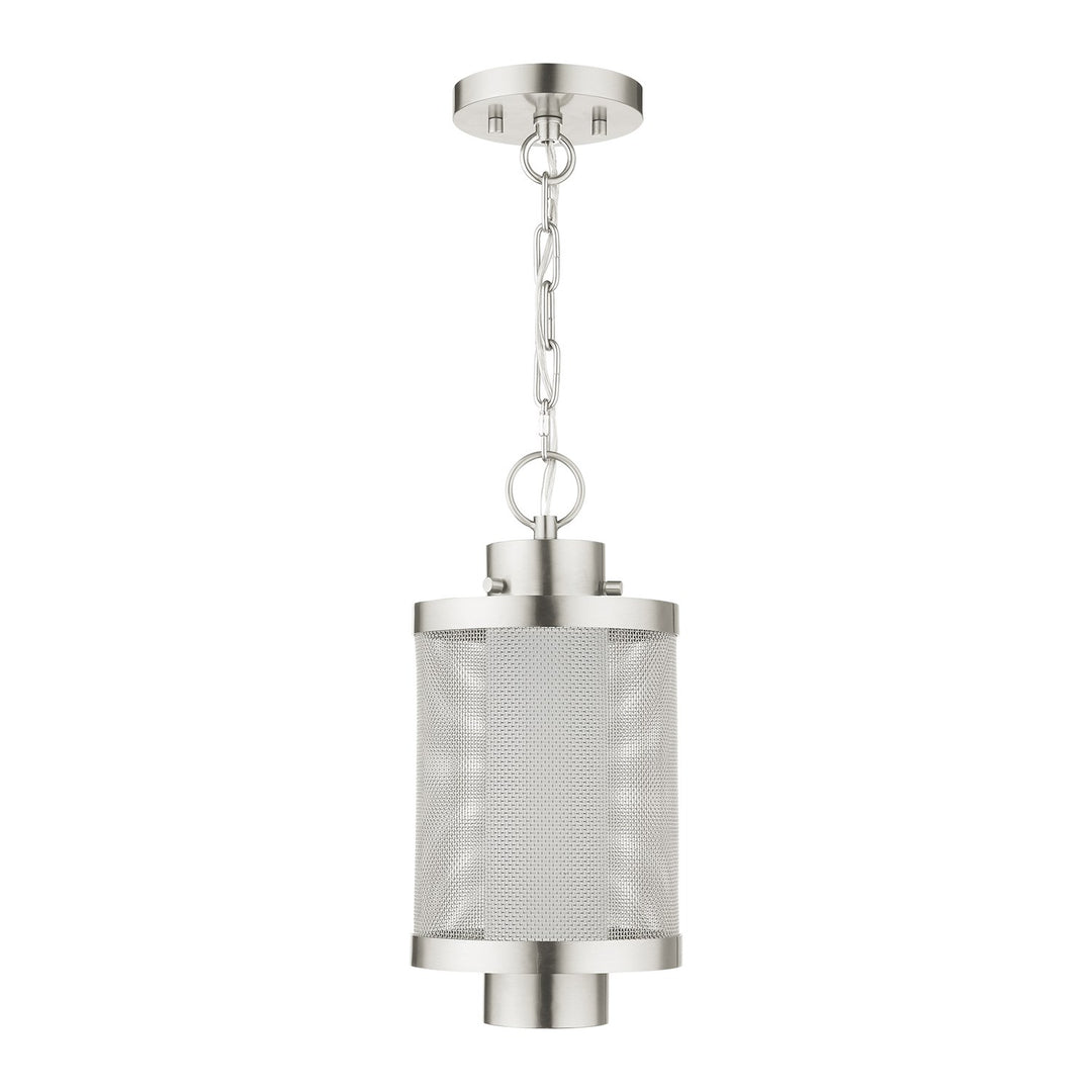 1 Light Brushed Nickel Pendant