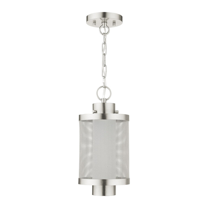 1 Light Brushed Nickel Pendant