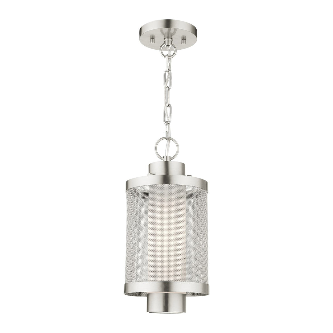 1 Light Brushed Nickel Pendant