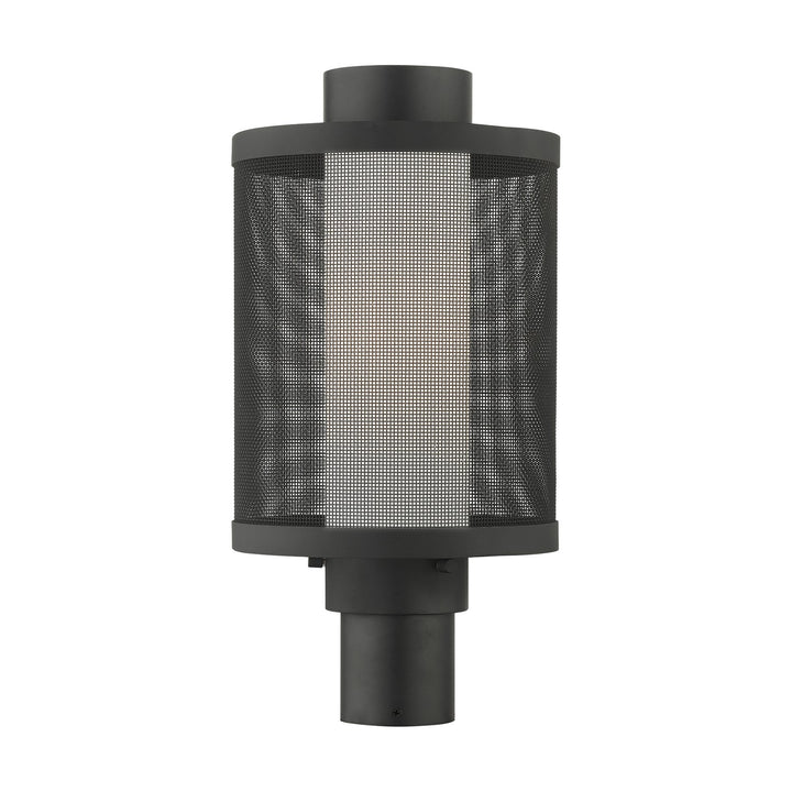 1 Light Texture Black Post Top Light by Livex Lighting