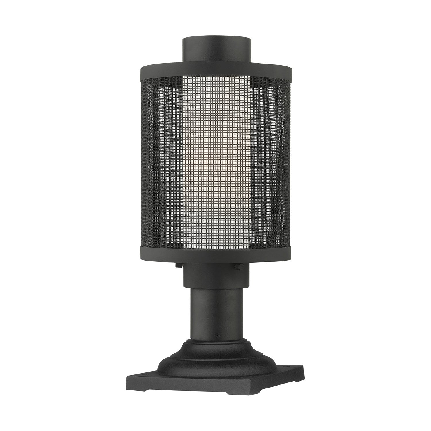1 Light Texture Black Post Top Light