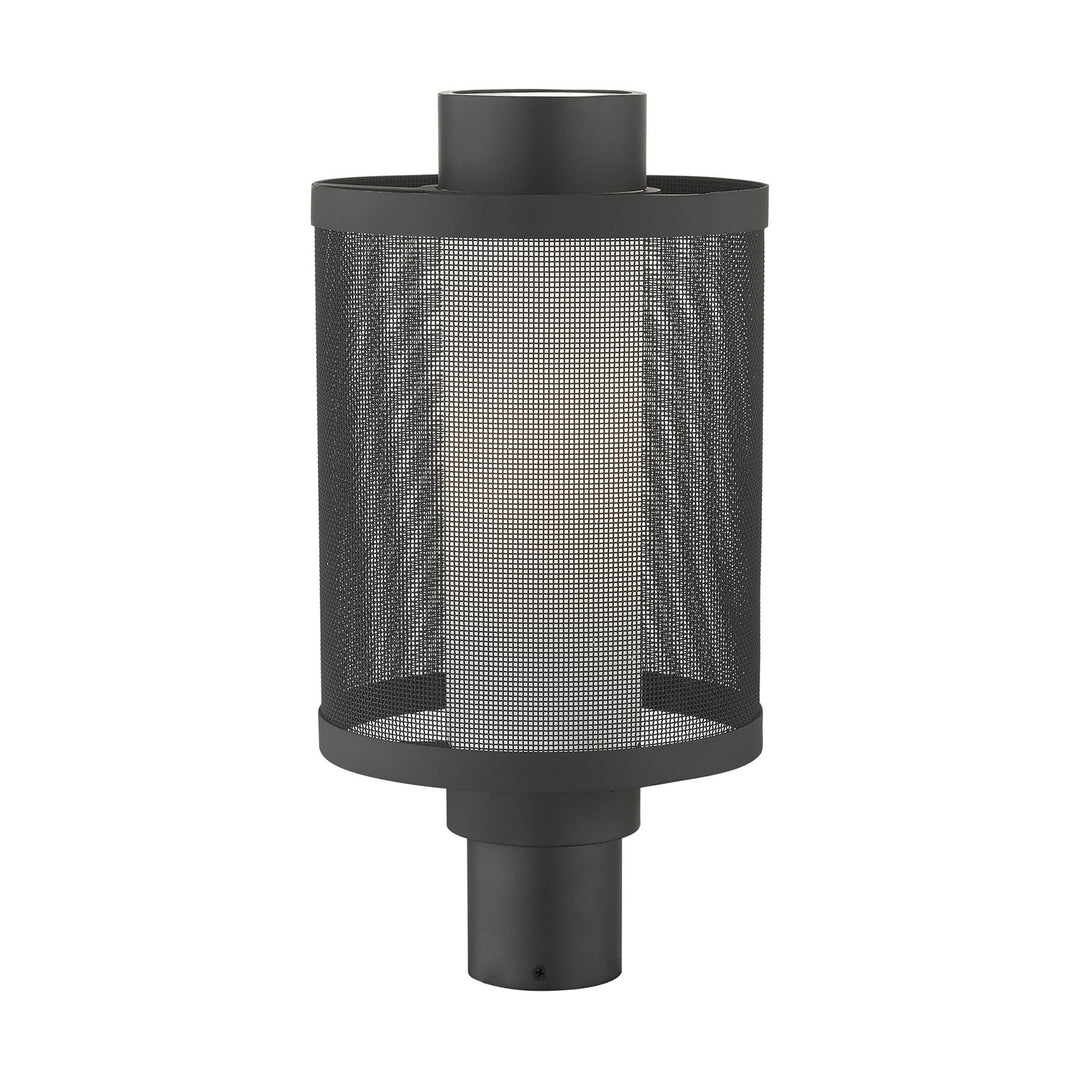 1 Light Texture Black Post Top Light