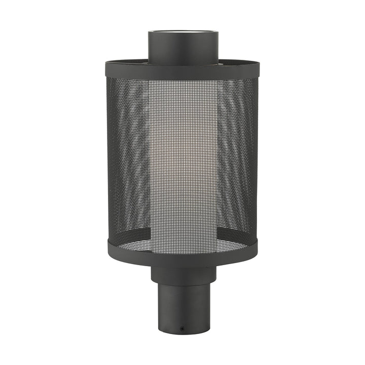 1 Light Texture Black Post Top Light