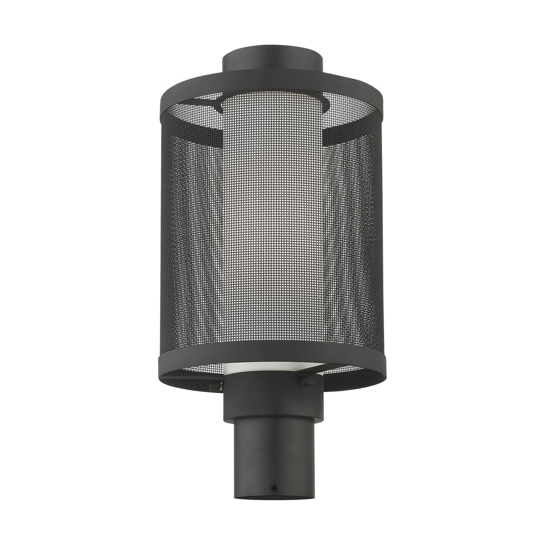1 Light Texture Black Post Top Light