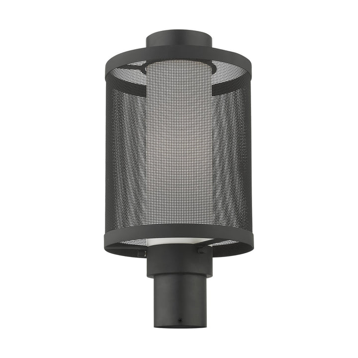 1 Light Texture Black Post Top Light