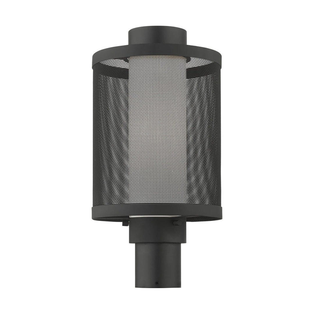 1 Light Texture Black Post Top Light
