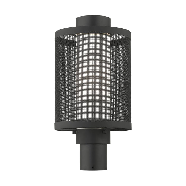 1 Light Texture Black Post Top Light