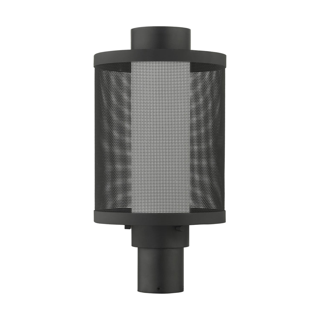 1 Light Texture Black Post Top Light