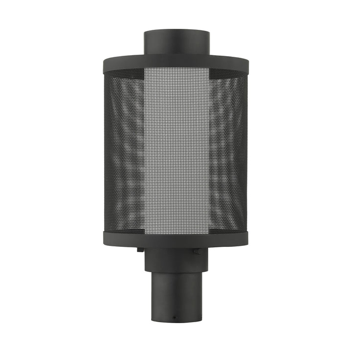 1 Light Texture Black Post Top Light