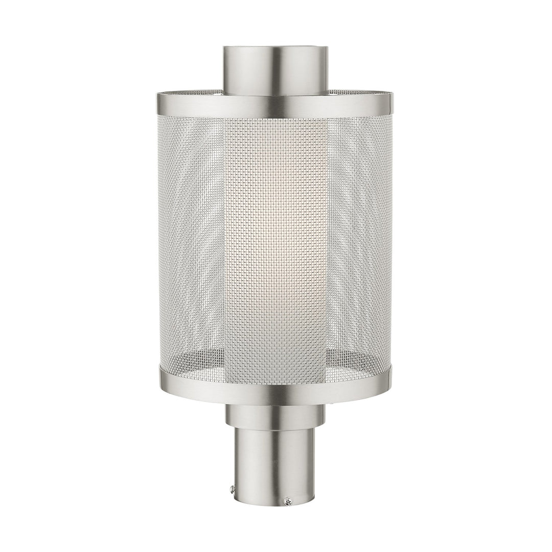 1 Light Brushed Nickel Post Top Light