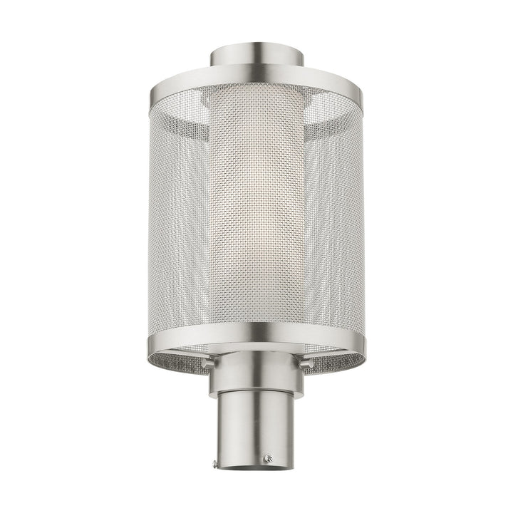 1 Light Brushed Nickel Post Top Light