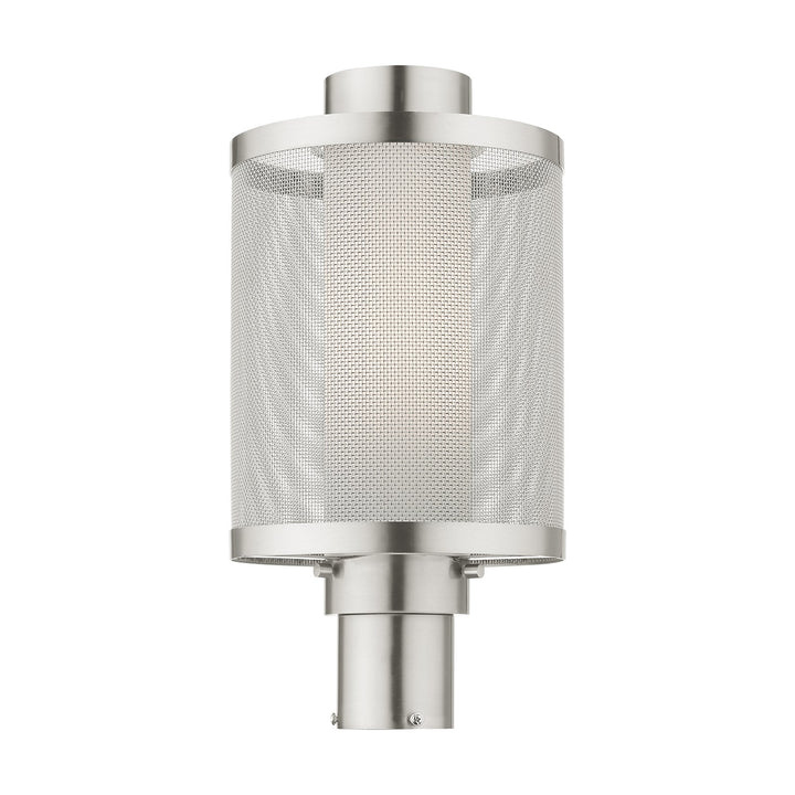 1 Light Brushed Nickel Post Top Light