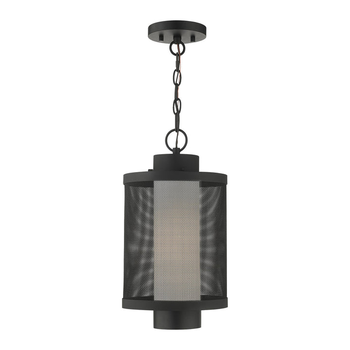 1 Light Textured Black Pendant by Livex Lighting