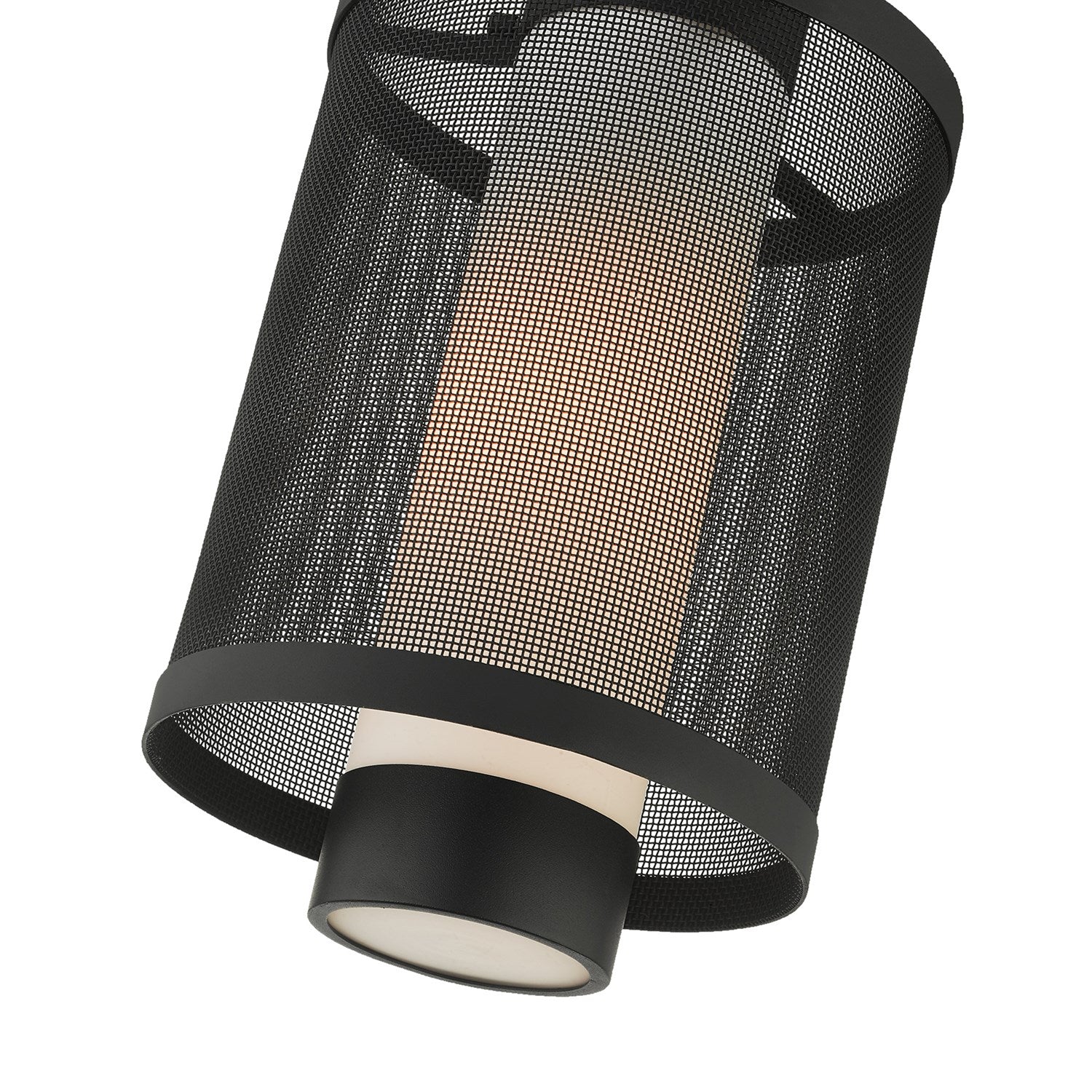 1 Light Textured Black Pendant