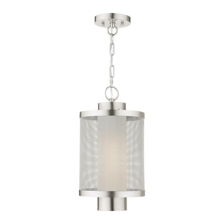 1 Light Brushed Nickel Pendant by Livex Lighting