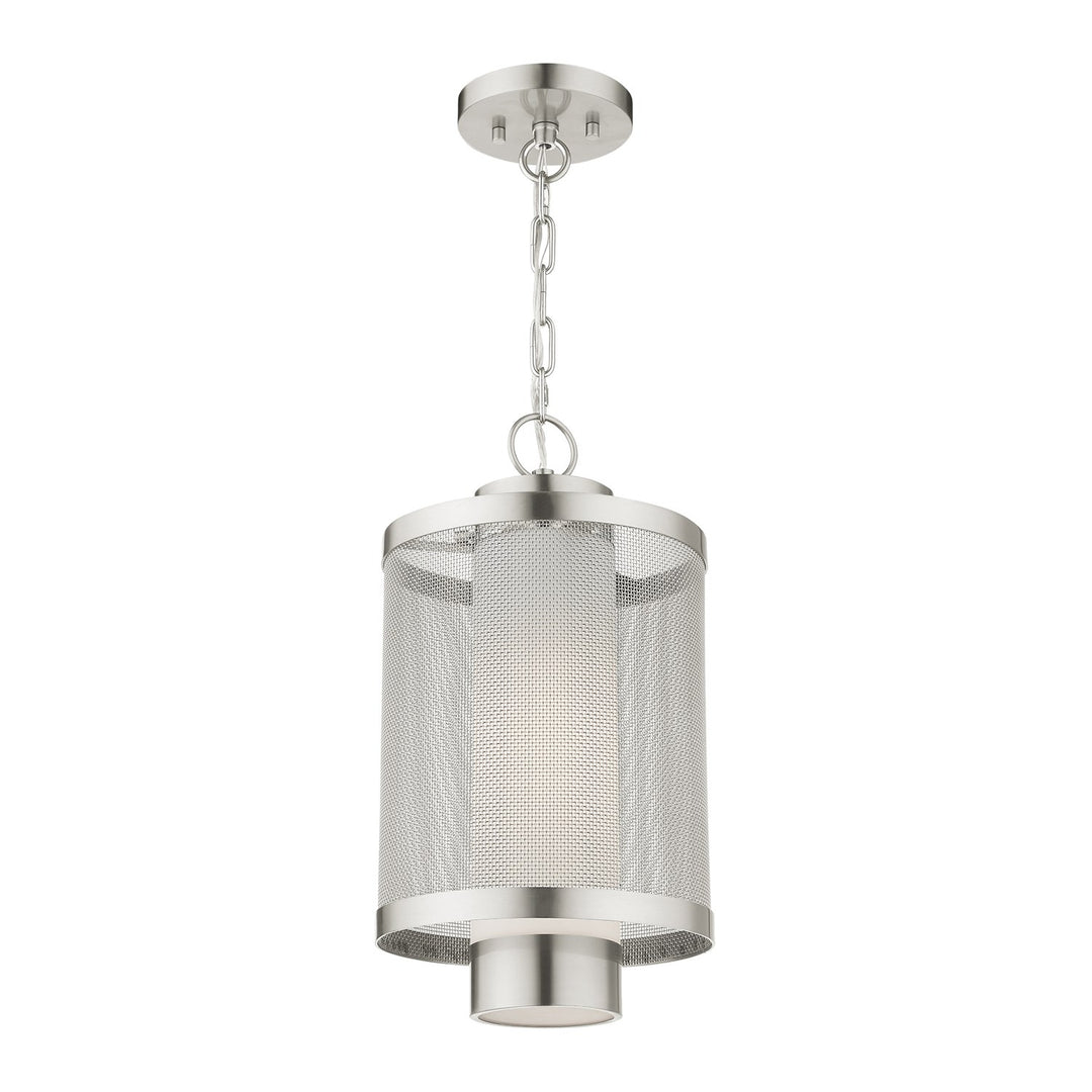 1 Light Brushed Nickel Pendant