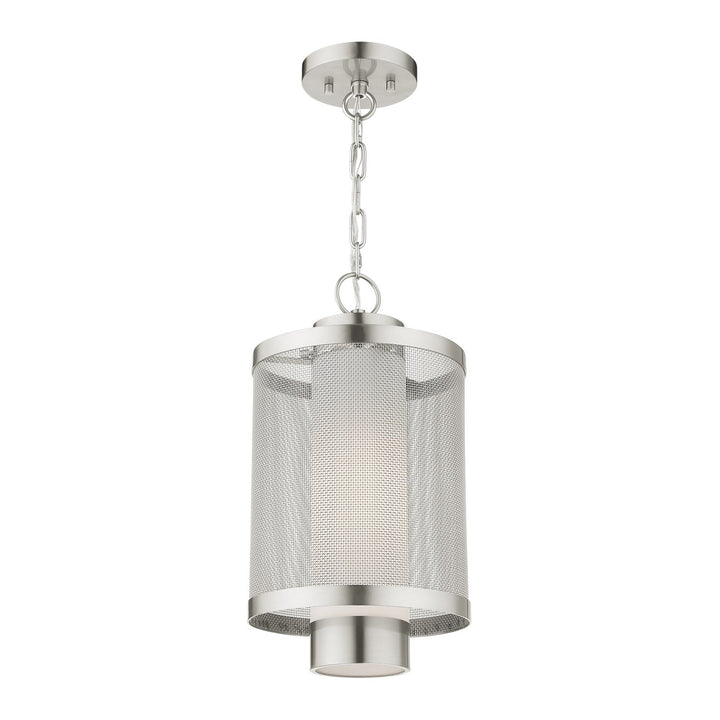 1 Light Brushed Nickel Pendant