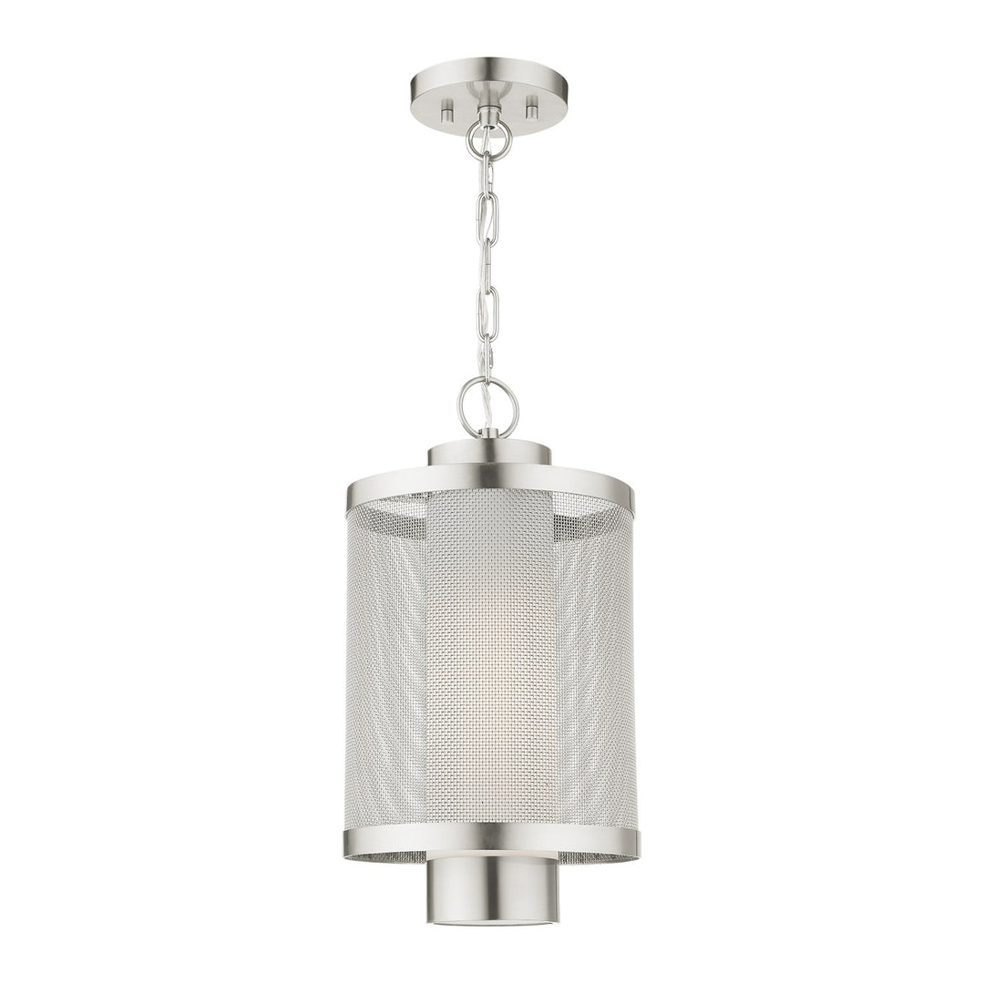 1 Light Brushed Nickel Pendant
