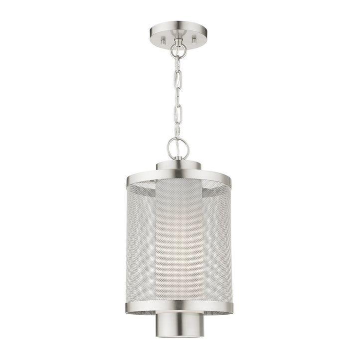 1 Light Brushed Nickel Pendant