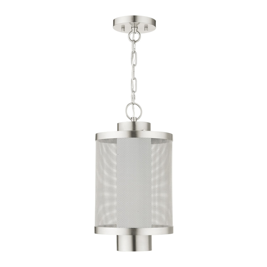 1 Light Brushed Nickel Pendant