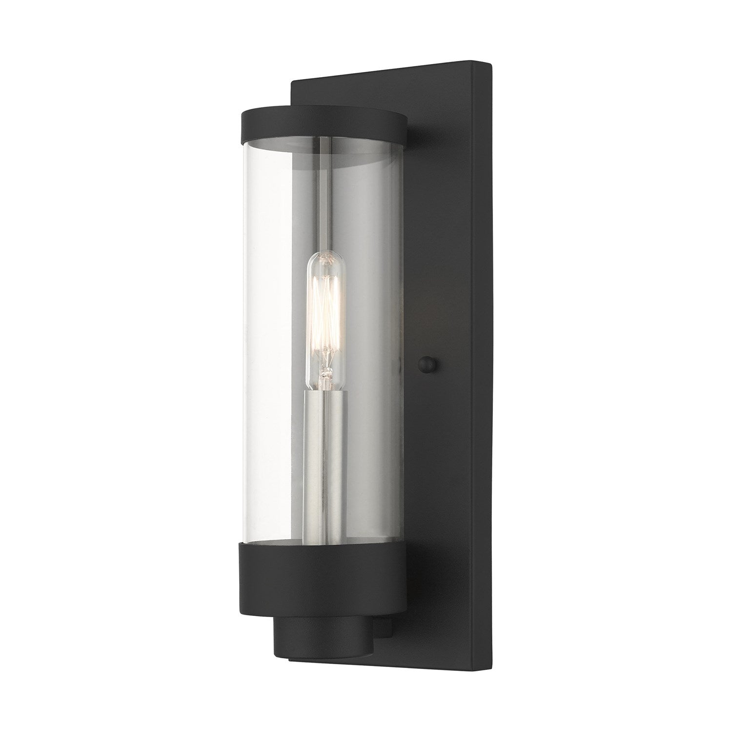 1 Light Textured Black Outdoor Ada Wall Lantern by Livex Lighting