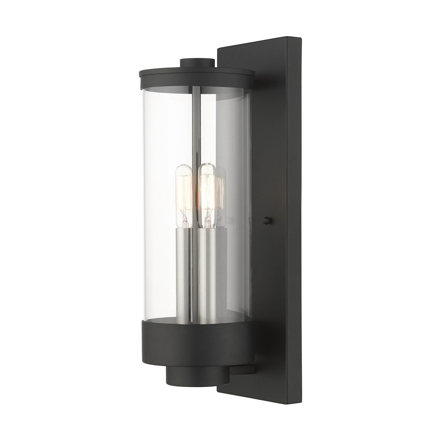 2 Light Textured Black Outdoor Wall Lantern by Livex Lighting
