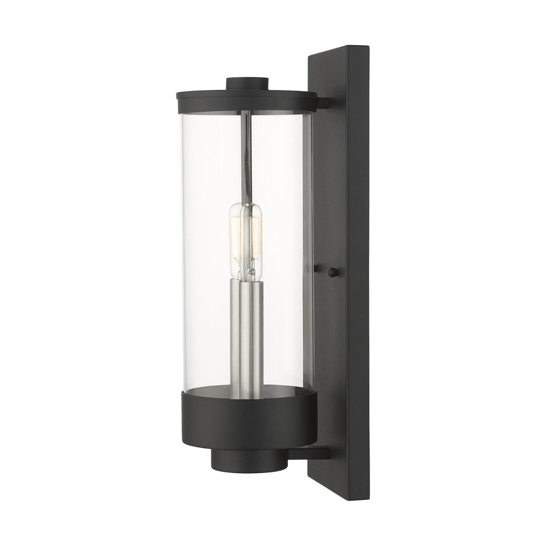 2 Light Textured Black Outdoor Wall Lantern