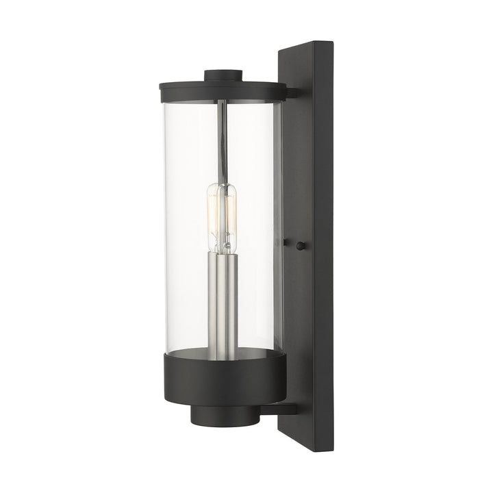 2 Light Textured Black Outdoor Wall Lantern