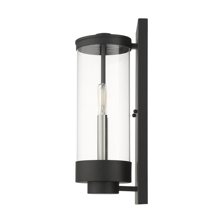 2 Light Textured Black Outdoor Wall Lantern