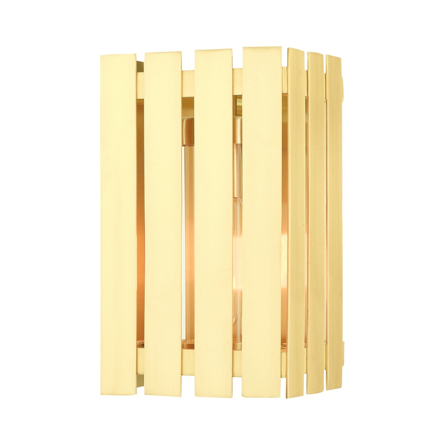 1 Light Satin Brass Outdoor Wall Lantern by Livex Lighting