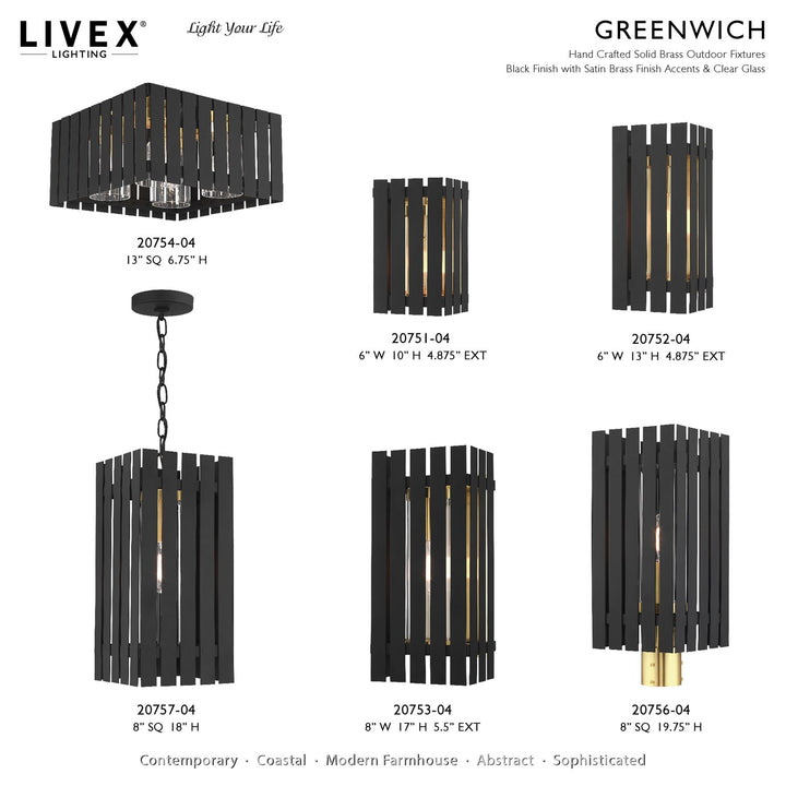 1 Light Black Outdoor Wall Lantern