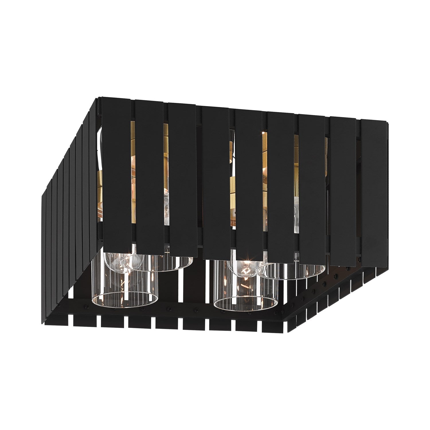 4 Light Black Outdoor Ceiling Mount