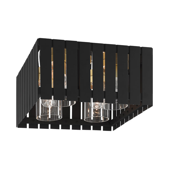 4 Light Black Outdoor Ceiling Mount