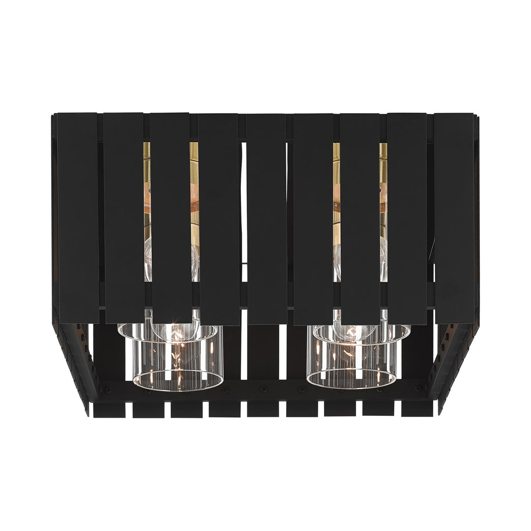 4 Light Black Outdoor Ceiling Mount