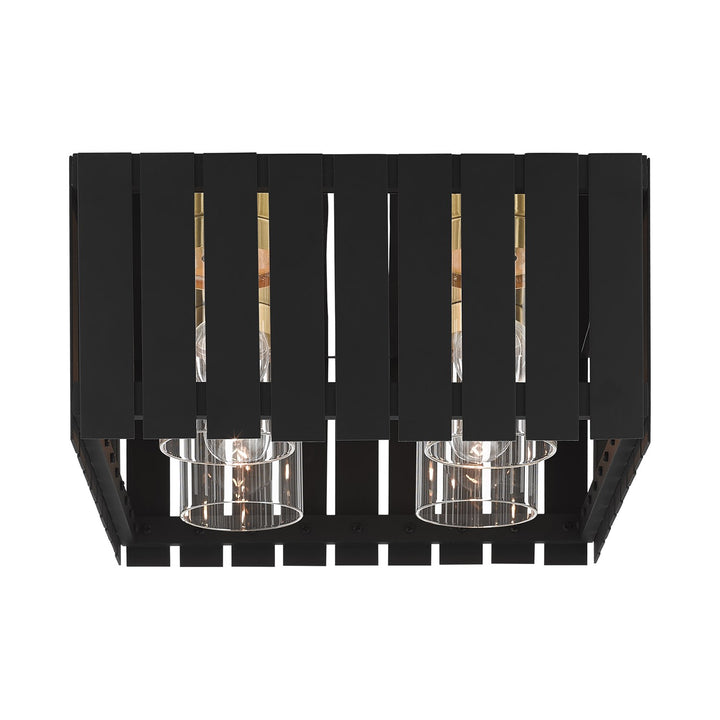 4 Light Black Outdoor Ceiling Mount