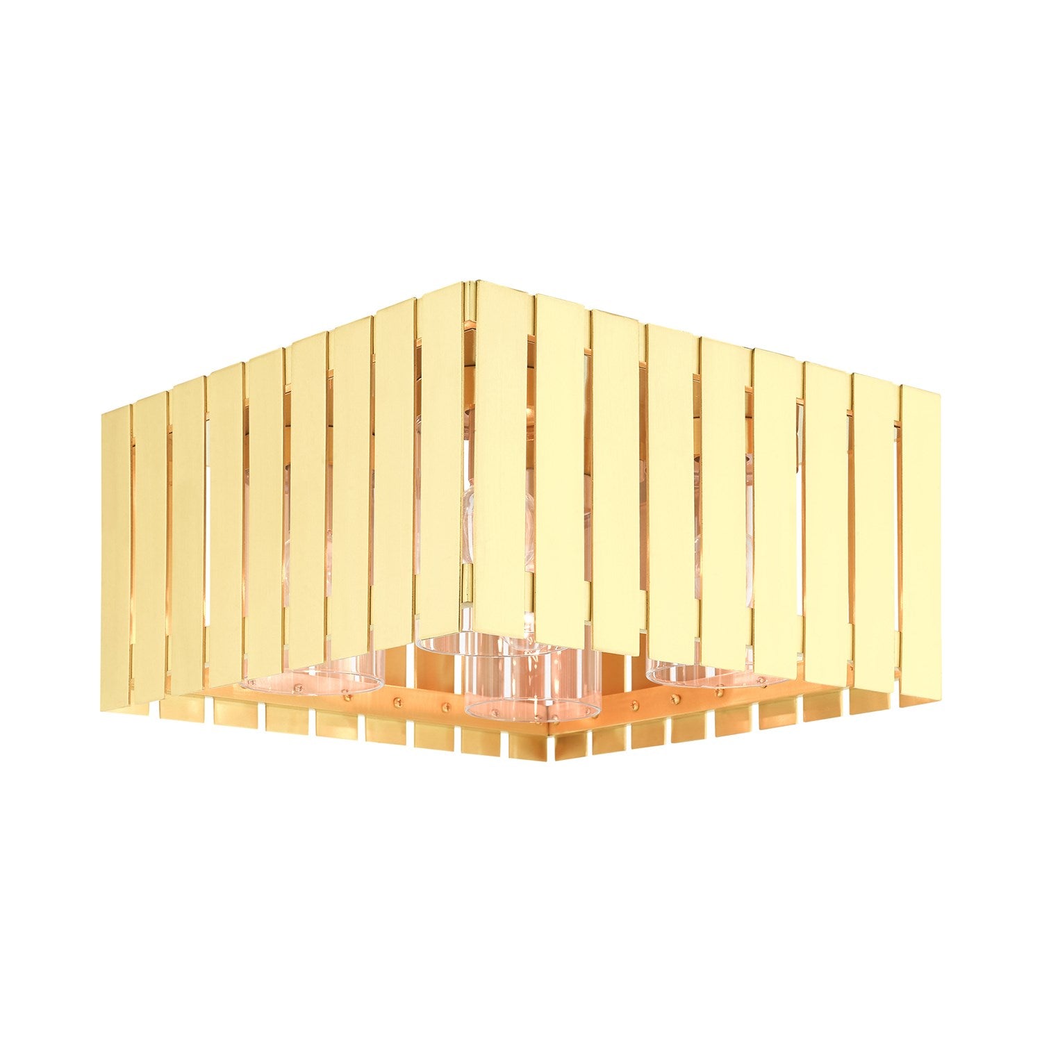 4 Light Satin Brass Outdoor Ceiling Mount by Livex Lighting