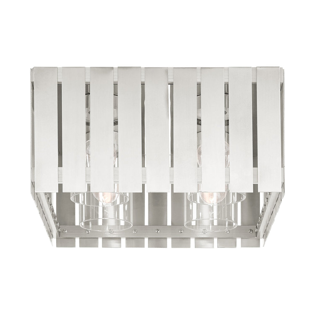 4 Light Brushed Nickel Outdoor Ceiling Mount