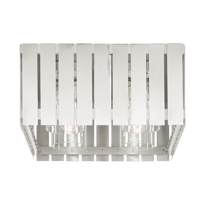 4 Light Brushed Nickel Outdoor Ceiling Mount