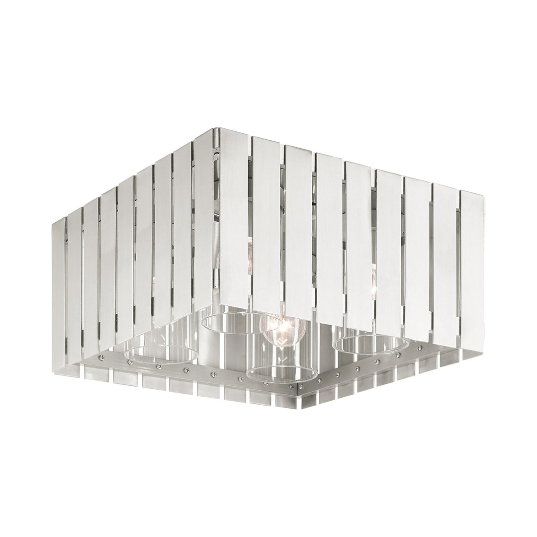 4 Light Brushed Nickel Outdoor Ceiling Mount