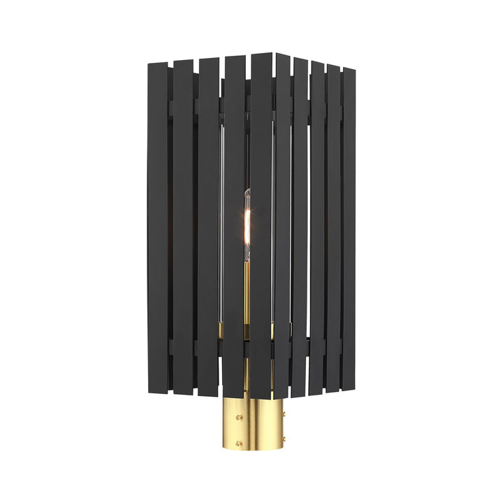 1 Light Black Outdoor Post Top Lantern by Livex Lighting