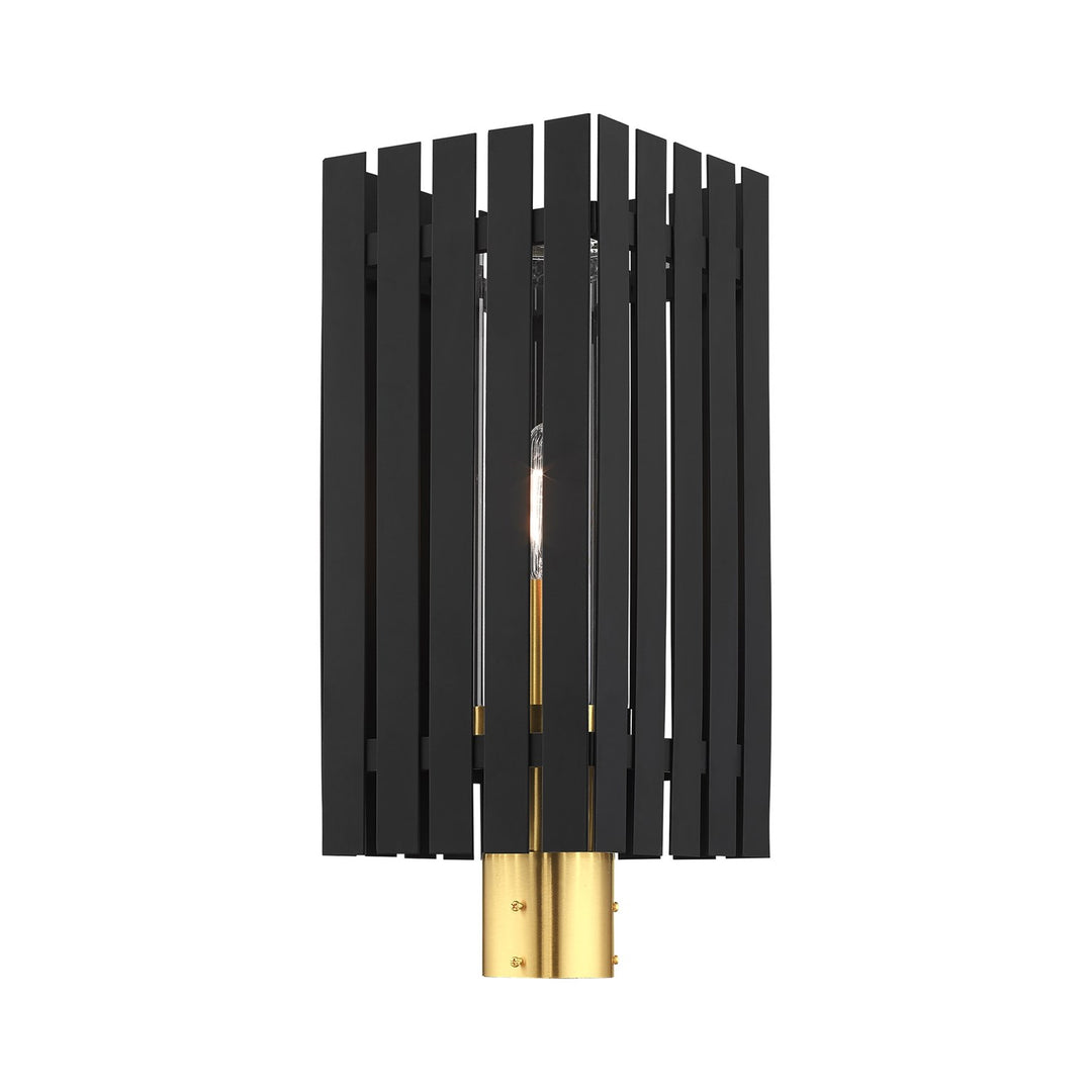 1 Light Black Outdoor Post Top Lantern