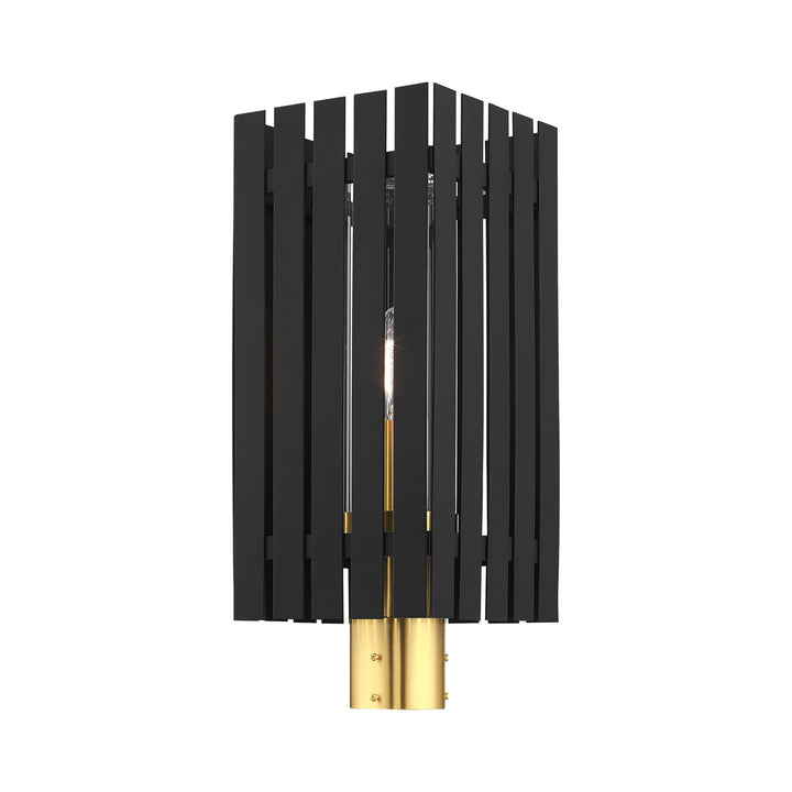 1 Light Black Outdoor Post Top Lantern