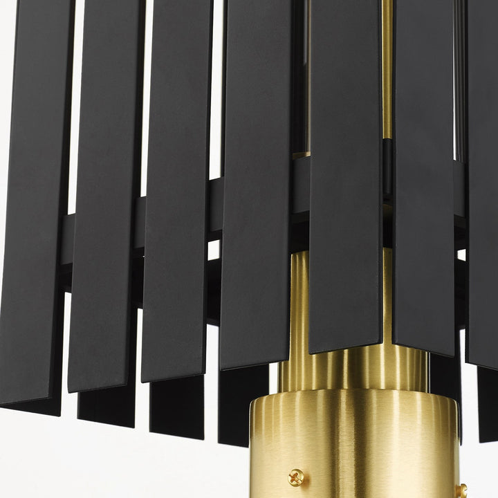 1 Light Black Outdoor Post Top Lantern